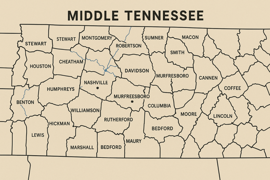 middle tn map